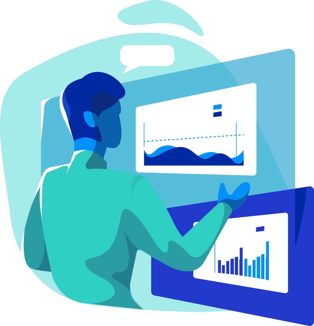 Data Dashboard Review Illustration Data Dashboard Review Illustration